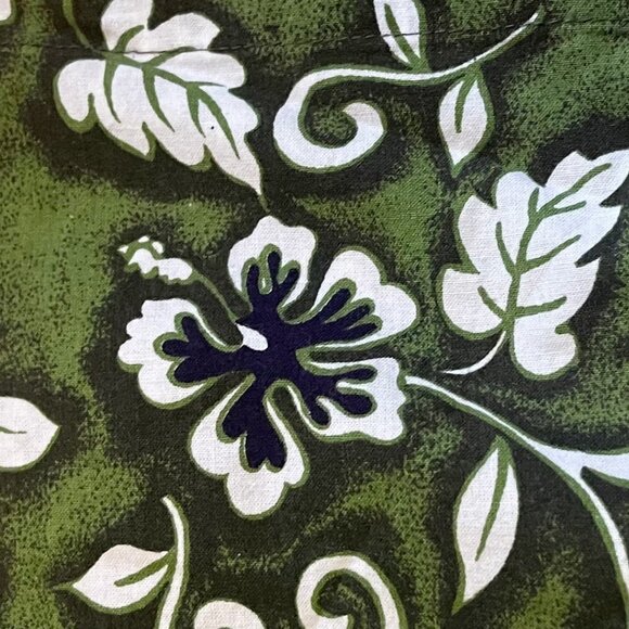 Sunset Highway Size Large 100% Cotton Green Floral Short Sleeve Hawaiian… - Picture 4 of 7